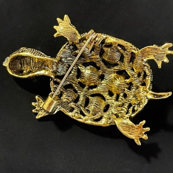 ✨Gorgeous Rhinestone Turtle Brooch - Picture 2 of 2